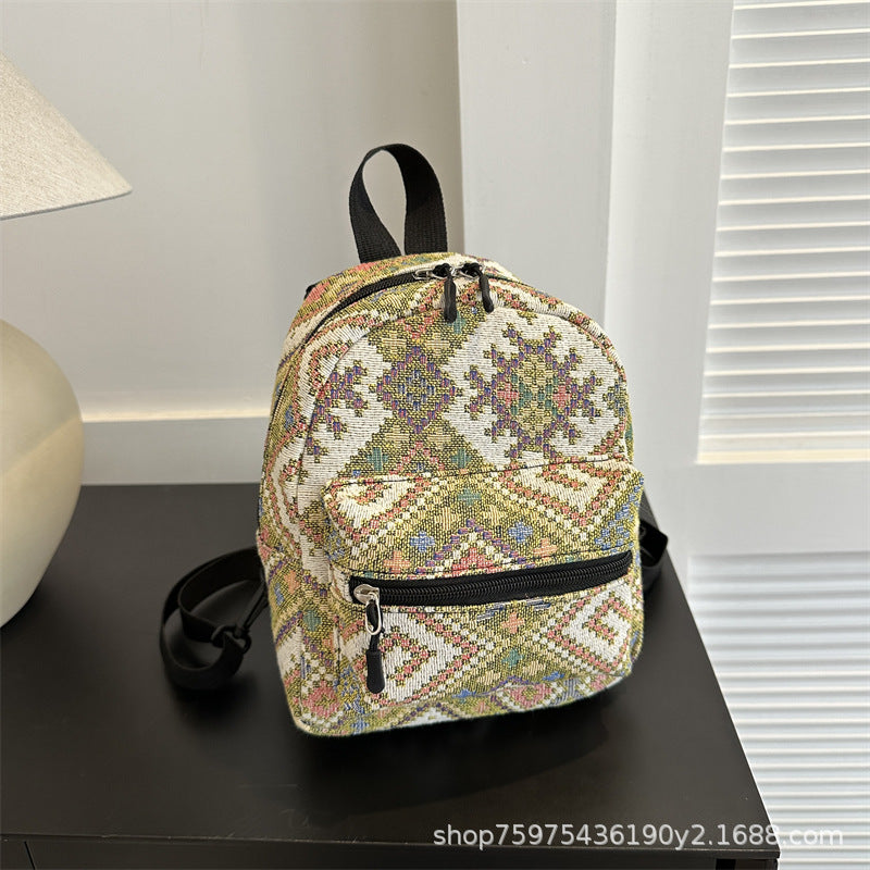 Wholesale Aztec Fabric Women's Small Backpack